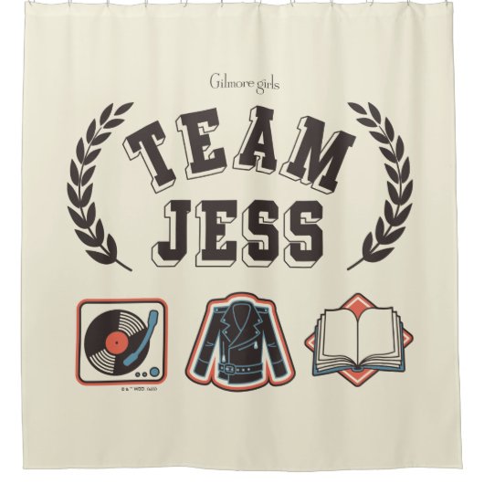 Team Jess Gilmore Girls Design Douchegordijn (Voorkant)