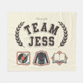 Team Jess Gilmore Girls Design Fleece Deken (Voorkant (Horizontaal))