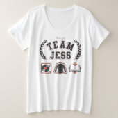 Team Jess Gilmore Girls Design Grote Maat T-shirt (Design voorkant)