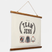 Team Jess Gilmore Girls Design Hangend Wandkleed (Gebogen)