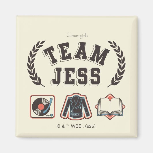 Team Jess Gilmore Girls Design Magneet (Voorkant)
