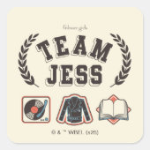 Team Jess Gilmore Girls Design Vierkante Sticker (Voorkant)