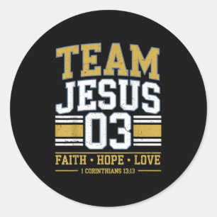 Team Jesus 03 Christelijk Faith Teen Girl Peuter Y Ronde Sticker