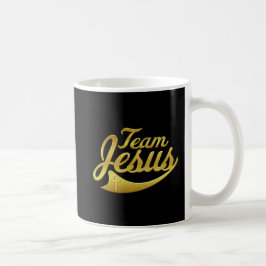 Team Jesus Black en Gold Coffee Mok
