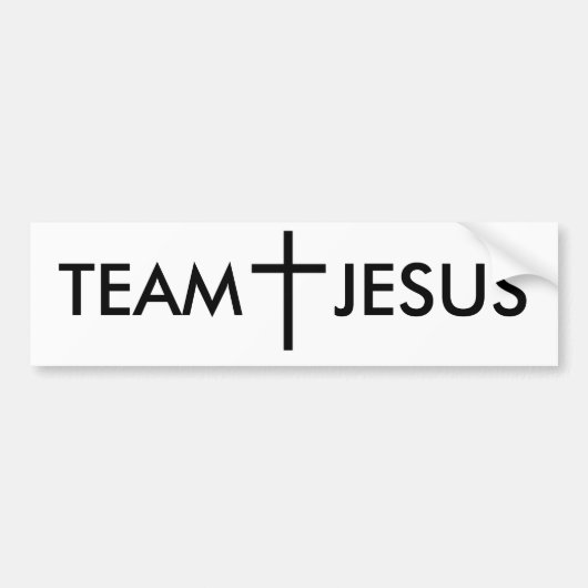 TEAM JESUS BUMPERSTICKER (Voorkant)