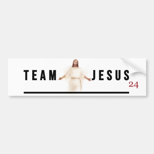 Team Jesus Bumpersticker (Voorkant)