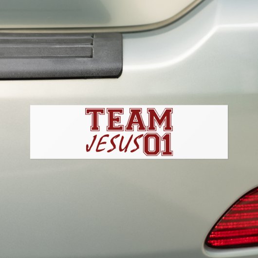 Team Jesus Bumpersticker (Op auto)