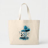 Team Jesus Canvas tas | Christelijk kruisontwerp (Voorkant)