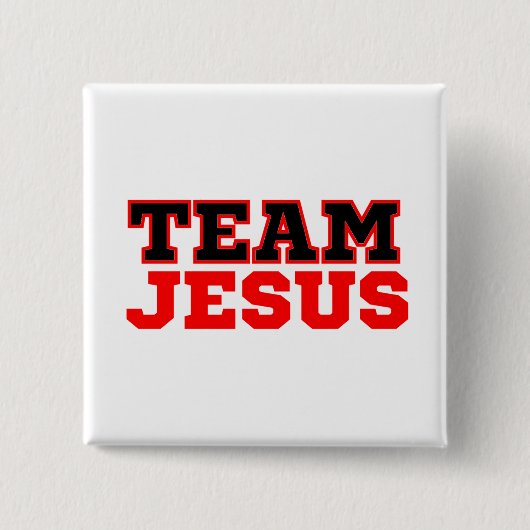 Team Jesus Christelijk Faith Vierkante Button 5,1 Cm (Voorkant)