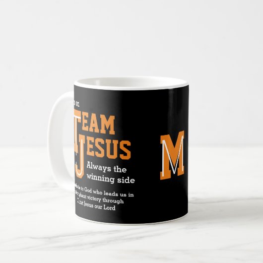 TEAM JESUS Christelijk Monogram Koffiemok (Voorkant links)