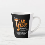 TEAM JESUS Christelijk Monogram Latte Mok (Rechts)