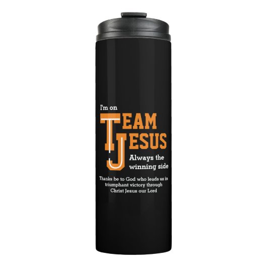 TEAM JESUS Christelijk Monogram Thermosbeker (Voorkant)