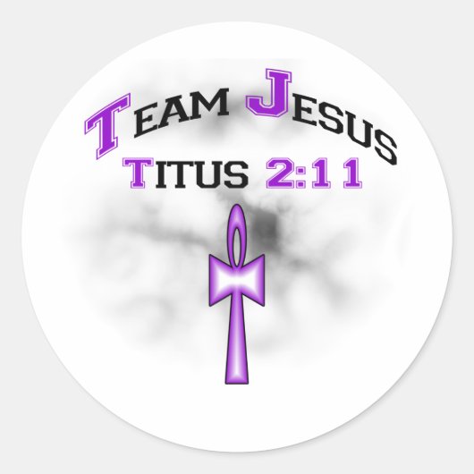 Team Jesus Christelijk Titus 211 Ronde Sticker (Voorkant)