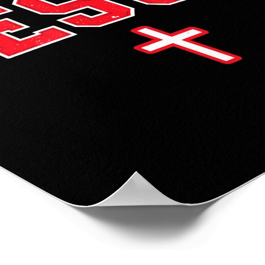 Team Jesus - Funny Christian Cross Emblem Faith St Poster (Hoek)