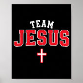 Team Jesus - Funny Christian Cross Emblem Faith St Poster (Voorkant)