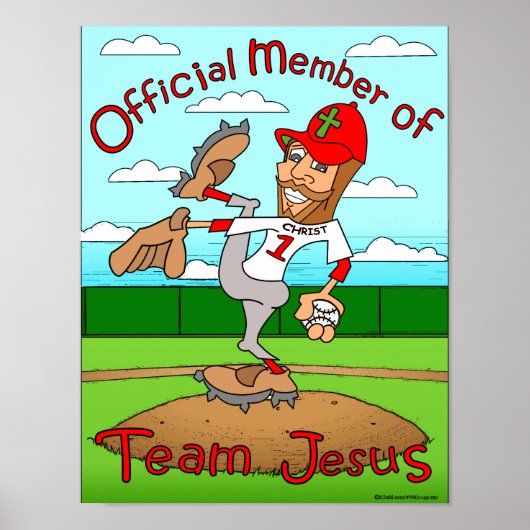 Team Jesus (honkbal) Poster (Voorkant)