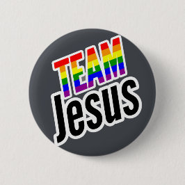 Team Jesus LGBTQ Ronde Button 5,7 Cm