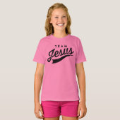 Team jesus logo Girls Shirt (Voorkant volledig)