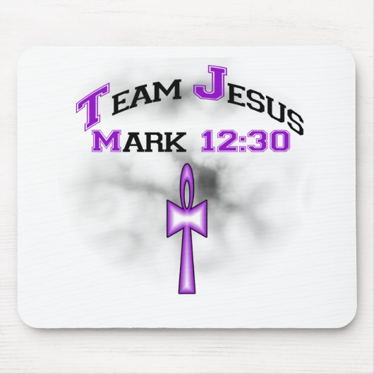 Team Jesus Mark 12:30 Muismat (Voorkant)