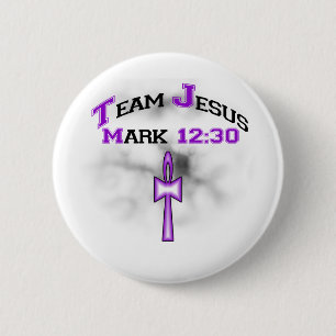 Team Jesus Mark 12:30 Ronde Button 5,7 Cm