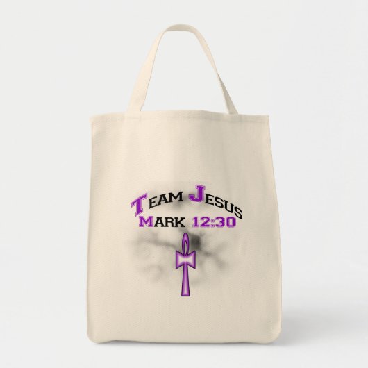 Team Jesus Mark 12:30 Tote Bag (Voorkant)