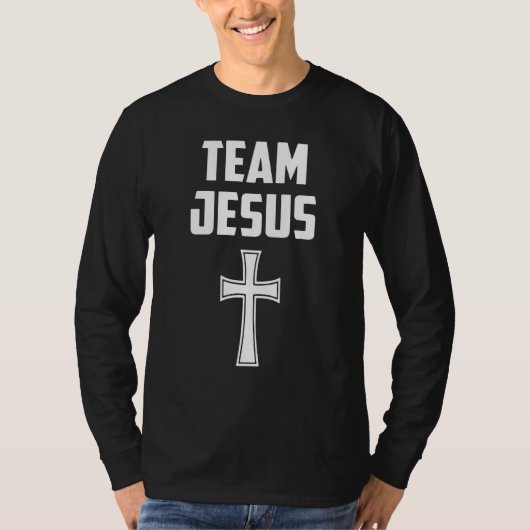 Team Jesus Men Women Kids Christian Cross T-shirt (Voorkant)