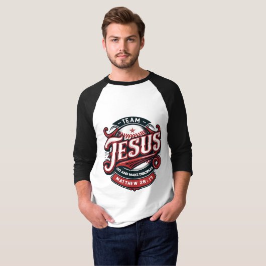 Team Jesus Raglan Shirt (Voorkant volledig)