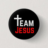 Team Jesus Ronde Button 3,2 Cm (Voorkant)