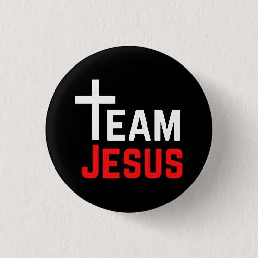 Team Jesus Ronde Button 3,2 Cm (Voorkant)