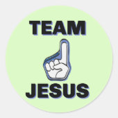 TEAM JESUS RONDE STICKER (Voorkant)