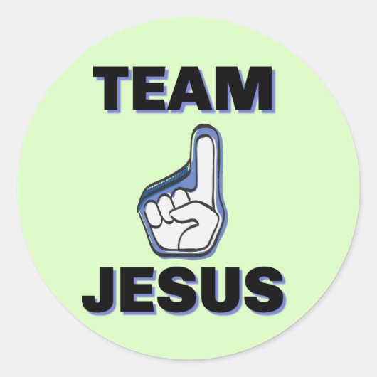 TEAM JESUS RONDE STICKER (Voorkant)