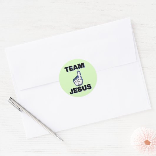 TEAM JESUS RONDE STICKER (Envelop)