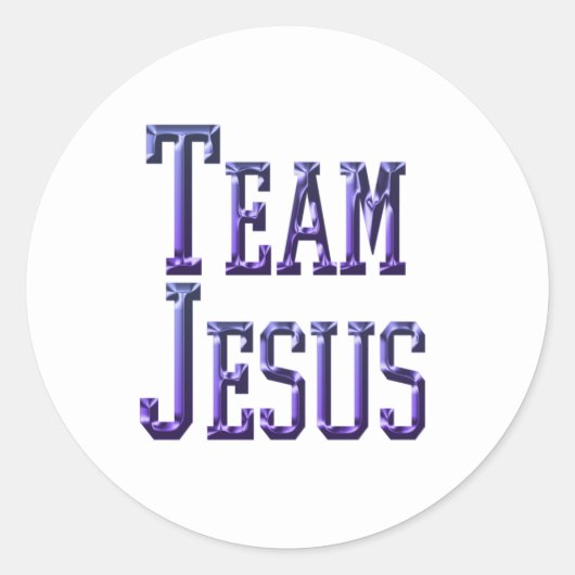 Team Jesus Ronde Sticker (Voorkant)