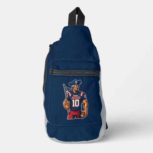 Team JESUS Voetbal 10 - Christelijk Sling Bag (Voorkant)