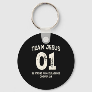 Team Jezus 01 Wees Sterk Moedig  Sleutelhanger