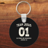 Team Jezus 01 Wees Sterk Moedig Sleutelhanger (Voorkant)