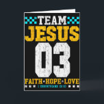 Team Jezus 03 Geloof Hoop Liefde Christelijke Bijb Kaart<br><div class="desc">Team Jezus 03 Geloof Hoop Liefde Christelijke Bijbelvers</div>
