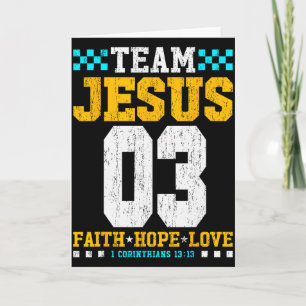 Team Jezus 03 Geloof Hoop Liefde Christelijke Bijb Kaart