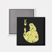 Team Jezus Christus is koning van het hart Religie Magneet (Voorkant / Achterkant)