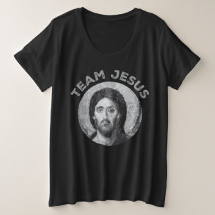 Team Jezus: Christus Pantocrator Grote Maat T-shirt