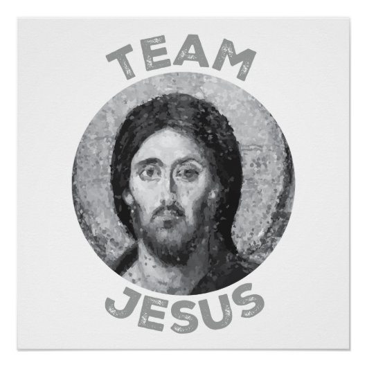 Team Jezus: Christus Pantocrator Icoon Perfect Poster (Voorkant)
