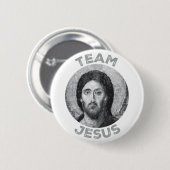 Team Jezus: Christus Pantocrator Icoon Ronde Button 5,7 Cm (Voorkant /achterkant)