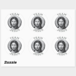 Team Jezus: Christus Pantocrator Ronde Sticker