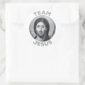 Team Jezus: Christus Pantocrator Ronde Sticker (Tas)