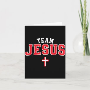 Team Jezus - Grappig Christelijk Kruis Embleem Gel Kaart