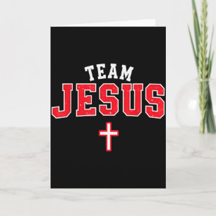 Team Jezus - Grappig Christelijk Kruis Embleem Gel Kaart
