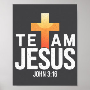 Team Jezus Johannes 3_16 - Christelijke Bijbel C Poster
