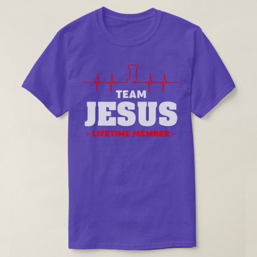Team Jezus levenslange leden T-shirt (Design voorkant)
