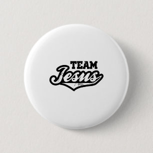 Team Jezus T-shirt Ronde Button 5,7 Cm