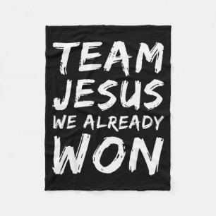 Team Jezus We Hebben Al Gewonnen Christelijk Geloo Fleece Deken